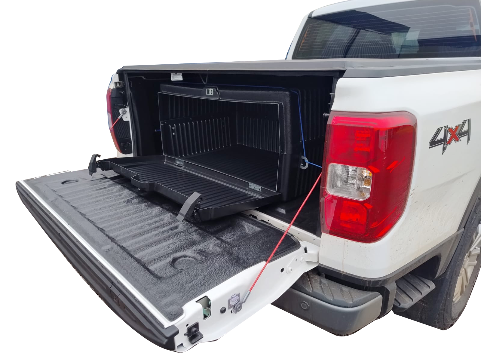 Maleiro Bagageiro Baú Para Caçamba Pick Up 240l Preto